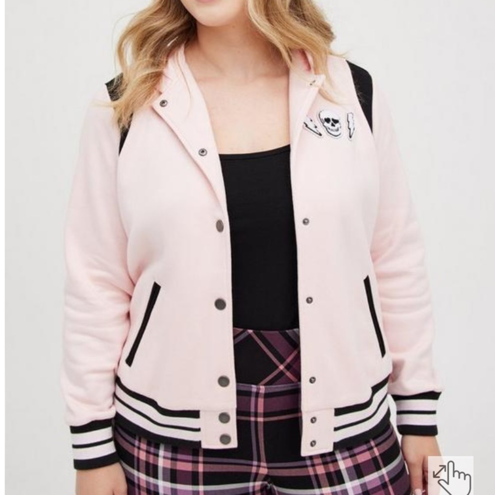Torrid Fleece Varsity Bomber